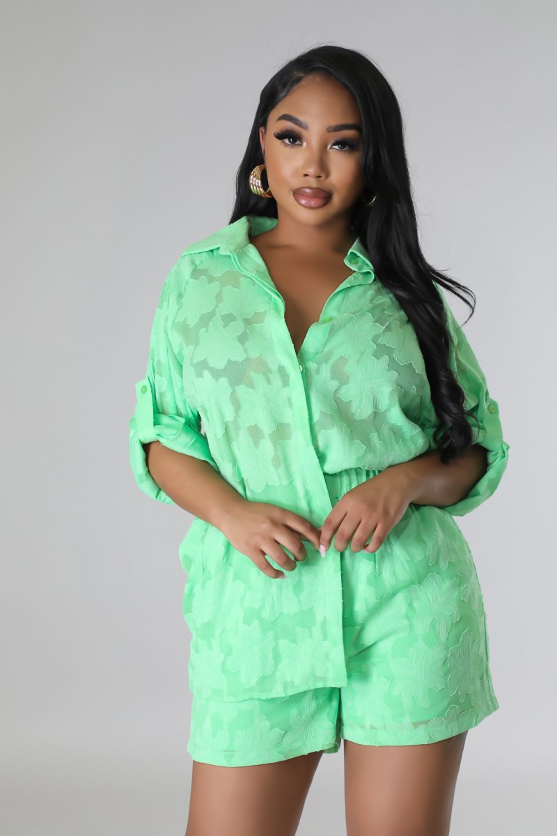 Lime short set